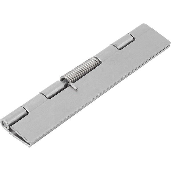 Spring Hinge Spring Closed A=40, B=120, Form:A Without Hole, Steel Bright